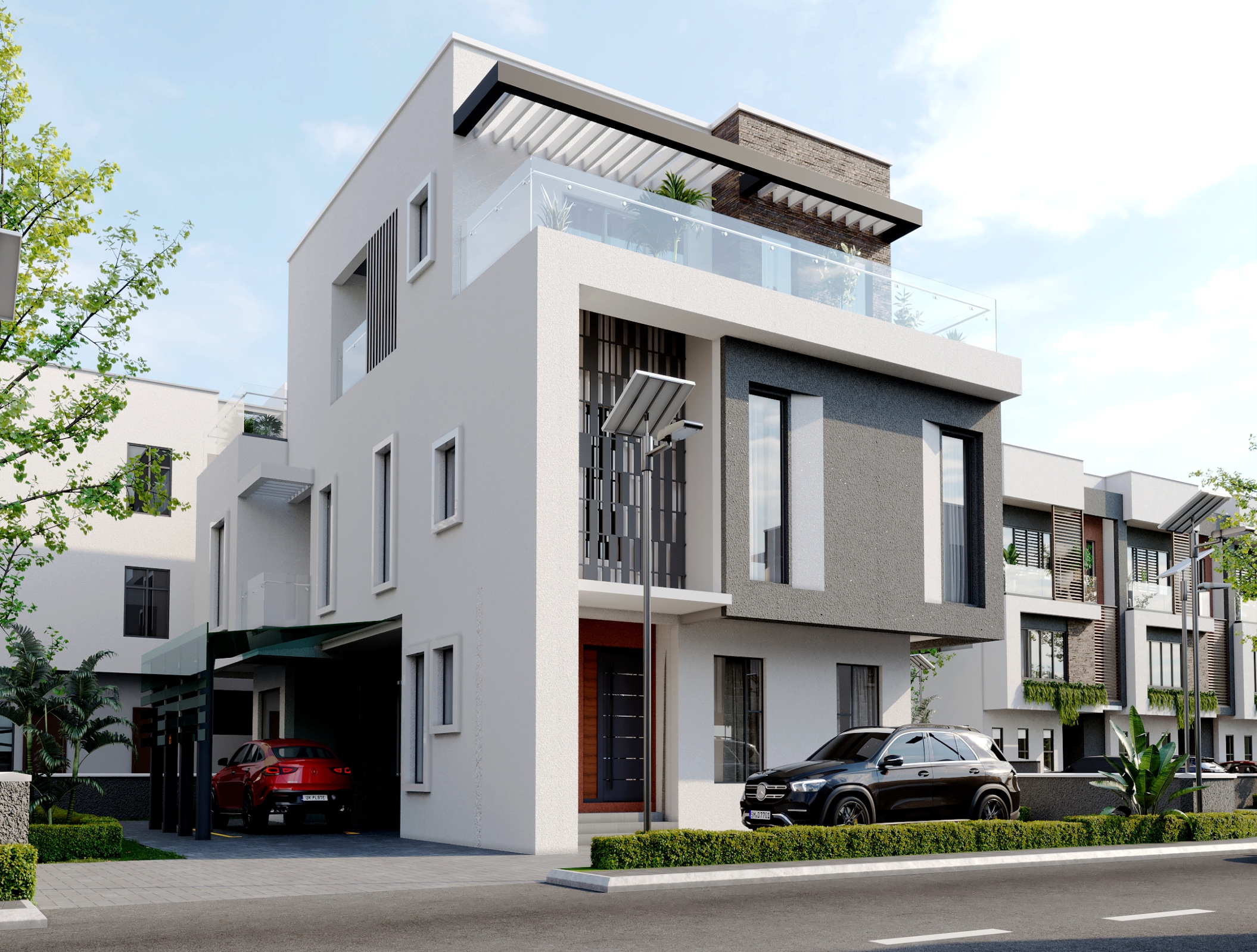 A modern Shelter Universe duplex render in Abuja, FCT